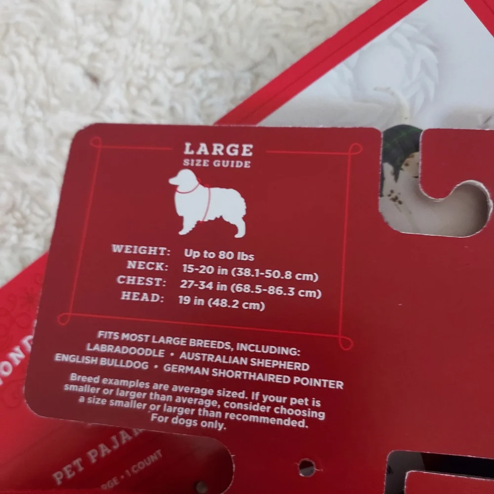 Wondershop Red/black and Blue/green Pet Dog Pajamas Large - Picture 3 of 3